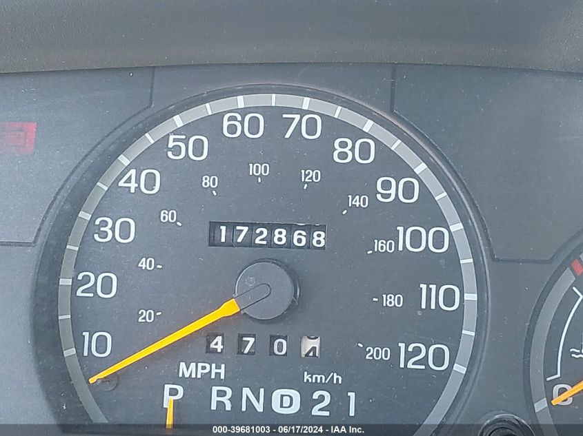 1997 Ford Crown Victoria VIN: 2FALP73W9VX221712 Lot: 39681003