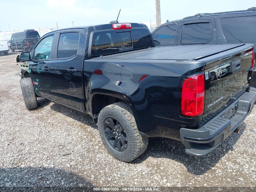 VIN 1GCGTDEN2M1139337 2021 CHEVROLET COLORADO 4WD  SHORT BOX Z71