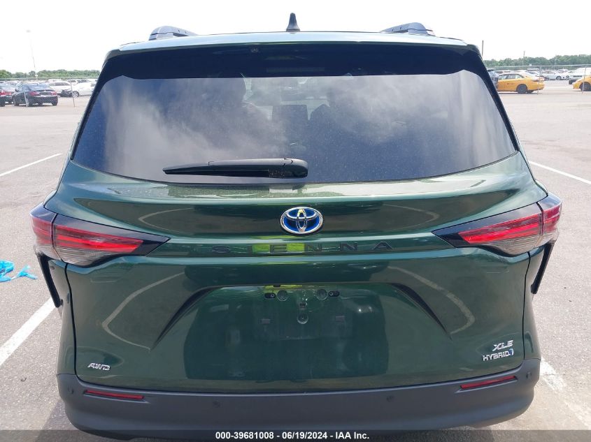 2022 Toyota Sienna Xle VIN: 5TDJSKFC5NS056130 Lot: 39681008