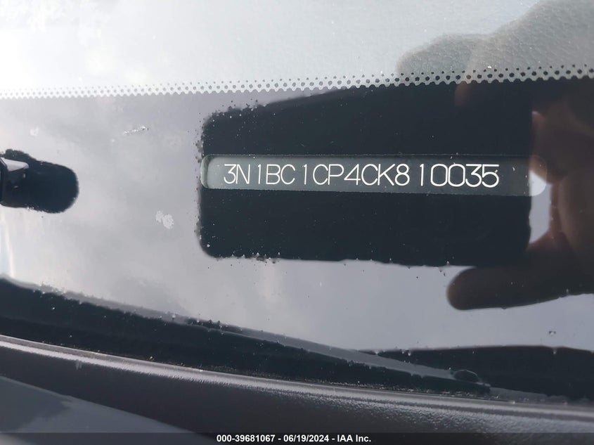 2012 Nissan Versa 1.8 S VIN: 3N1BC1CP4CK810035 Lot: 39681067