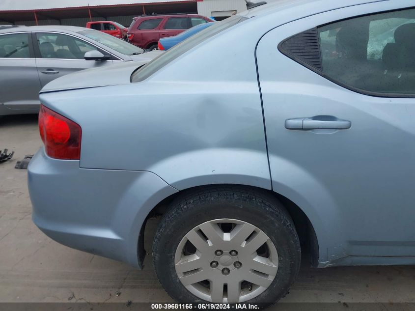 2013 Dodge Avenger Se VIN: 1C3CDZABXDN547909 Lot: 39681165