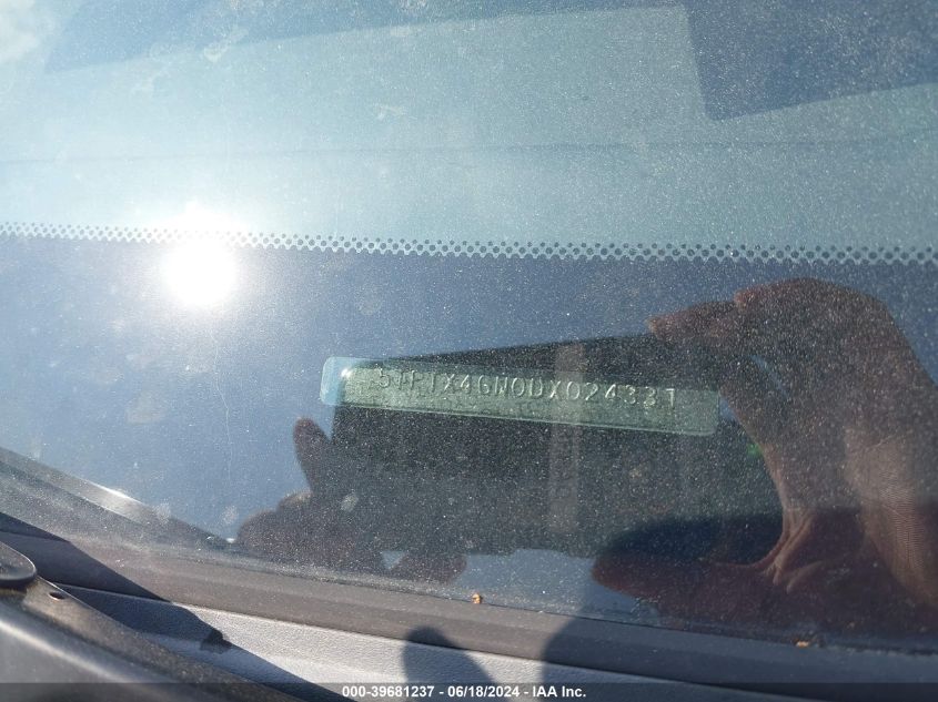 2013 Toyota Tacoma Prerunner Access Cab VIN: 5TFTX4GN0DX024331 Lot: 39681237