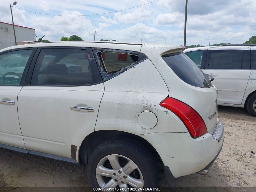 2006 Nissan Murano S VIN: JN8AZ08W26W503123 Lot: 39681376