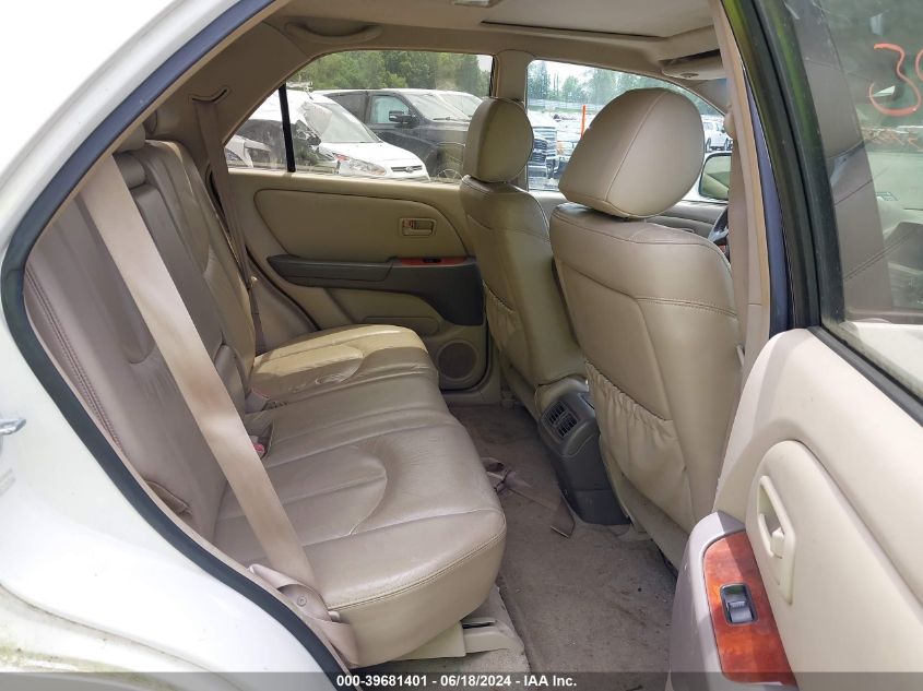 1999 Lexus Rx 300 VIN: JT6HF10U5X0066507 Lot: 39681401