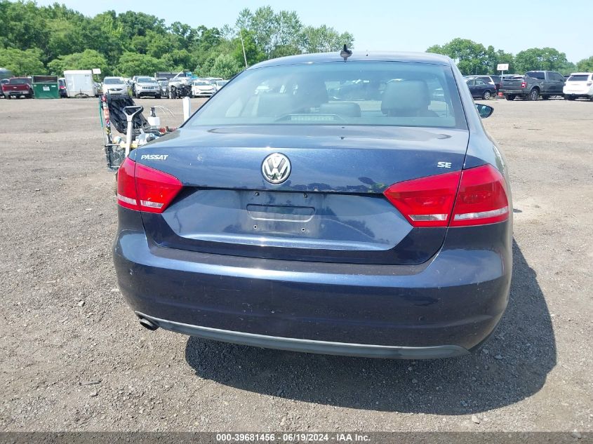 2012 Volkswagen Passat 2.5L Se VIN: 1VWBP7A33CC087835 Lot: 39681456