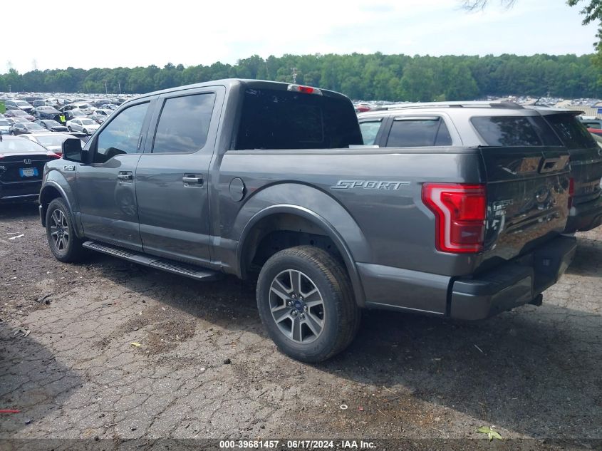 2016 Ford F-150 Lariat VIN: 1FTEW1CG2GKE69981 Lot: 39681457