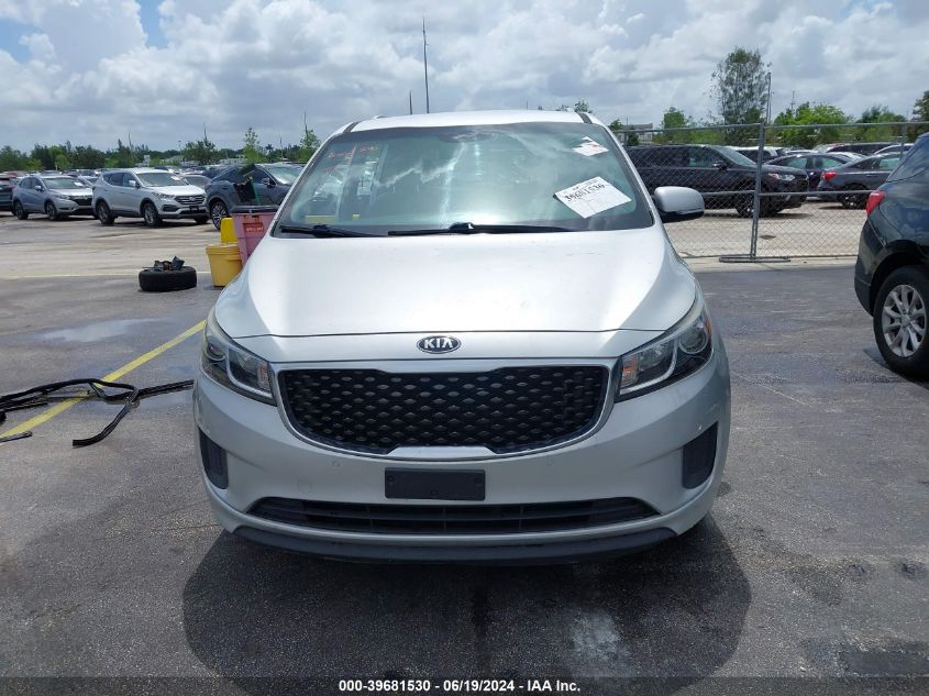 2017 Kia Sedona Lx VIN: KNDMB5C18H6279123 Lot: 39681530