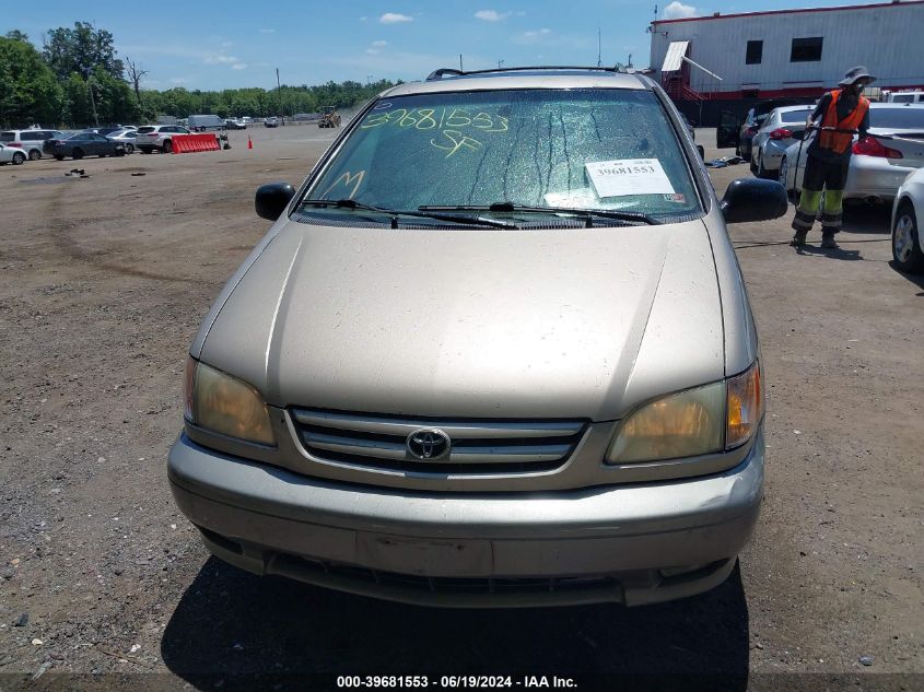 2001 Toyota Sienna Xle VIN: 4T3ZF13C71U364348 Lot: 39681553