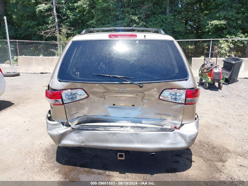 2001 Toyota Sienna Xle VIN: 4T3ZF13C71U364348 Lot: 39681553