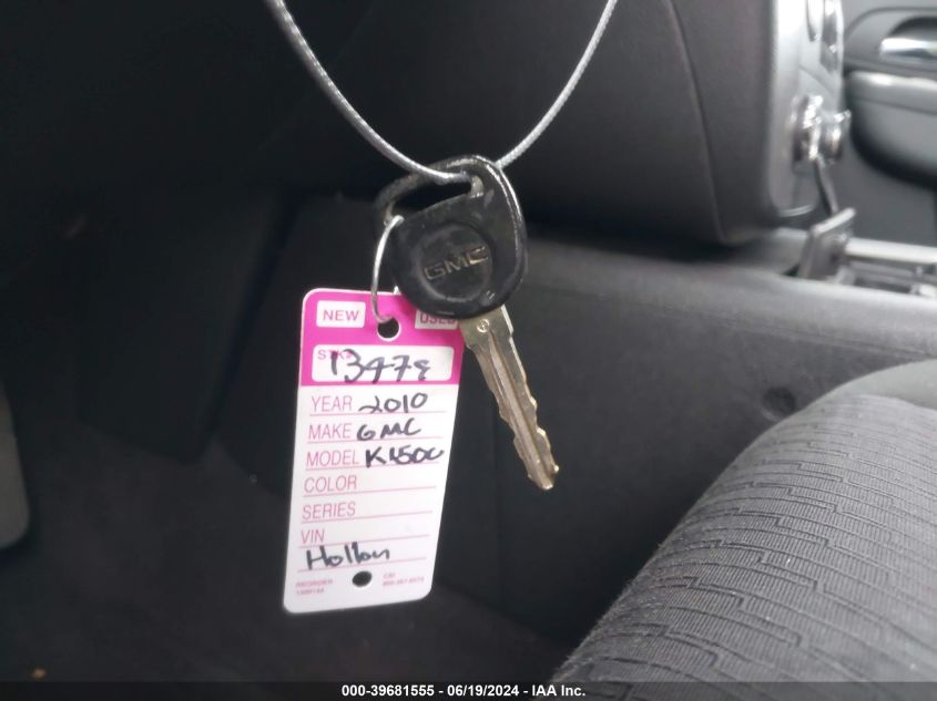 2010 GMC Sierra 1500 Sle VIN: 1GTSKVE39AZ210662 Lot: 39681555