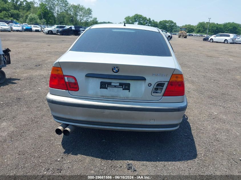 2000 BMW 323I VIN: WBAAM3349YCA92292 Lot: 39681566