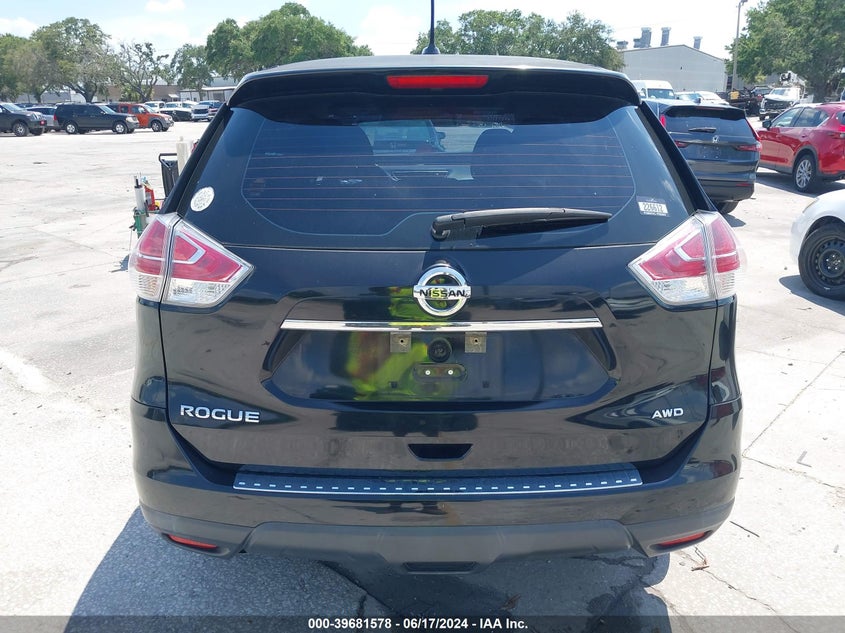 2016 Nissan Rogue S/Sl/Sv VIN: KNMAT2MV2GP684127 Lot: 39681578