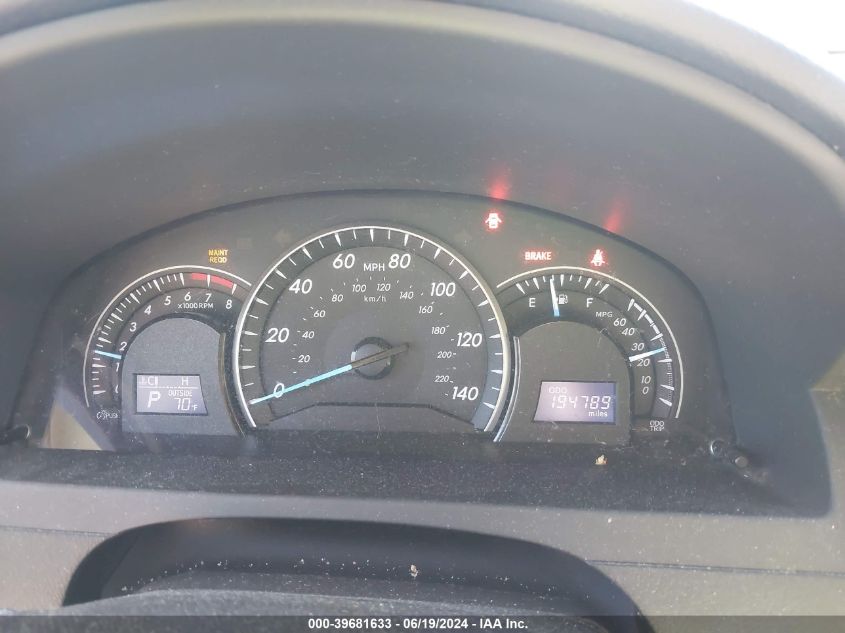 2013 Toyota Camry L/Se/Le/Xle VIN: 4T1BF1FK0DU677081 Lot: 39681633