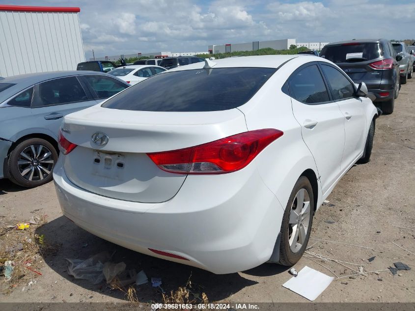 2013 Hyundai Elantra Gls VIN: 5NPDH4AE1DH197684 Lot: 39681653