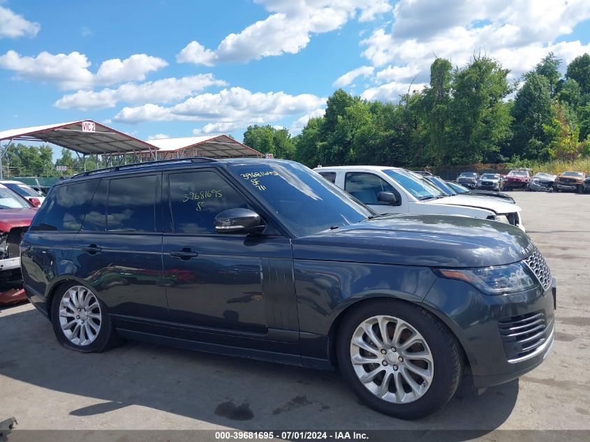 2019 Land Rover Range Rover 3.0L V6 Supercharged Hse VIN: SALGS2SV6KA557062 Lot: 39681695