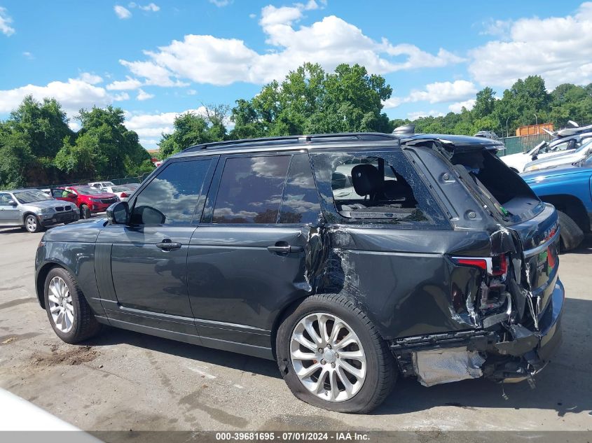 2019 Land Rover Range Rover 3.0L V6 Supercharged Hse VIN: SALGS2SV6KA557062 Lot: 39681695