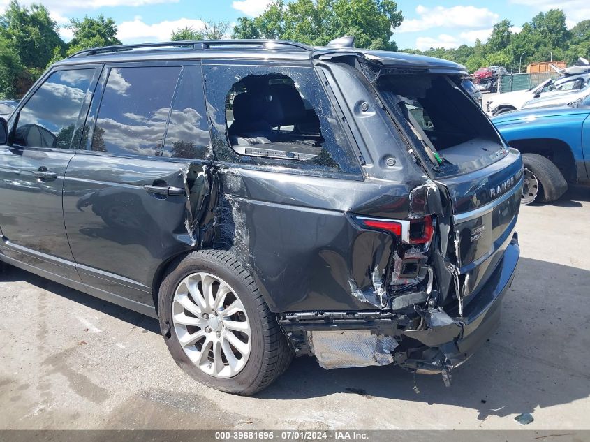 2019 Land Rover Range Rover 3.0L V6 Supercharged Hse VIN: SALGS2SV6KA557062 Lot: 39681695