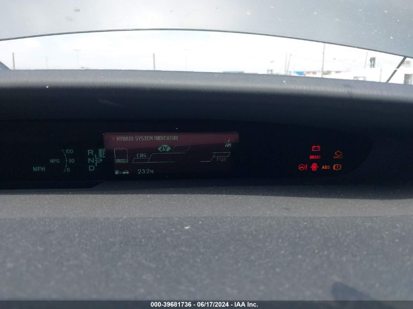 2012 Toyota Prius Three VIN: JTDKN3DUXC5505009 Lot: 39681736