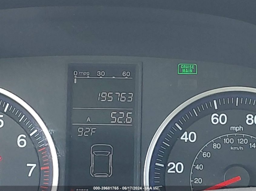 2009 Honda Cr-V Ex VIN: 3CZRE38569G705527 Lot: 39681765