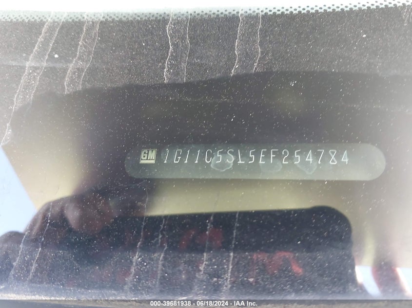 2014 Chevrolet Malibu 1Lt VIN: 1G11C5SL5EF254784 Lot: 39681938