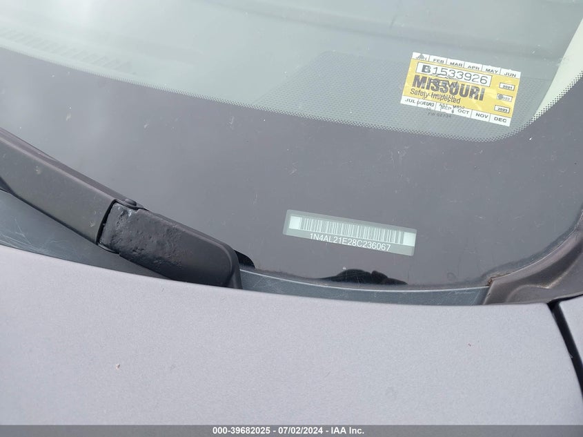 2008 Nissan Altima 2.5 S VIN: 1N4AL21E28C236067 Lot: 39682025