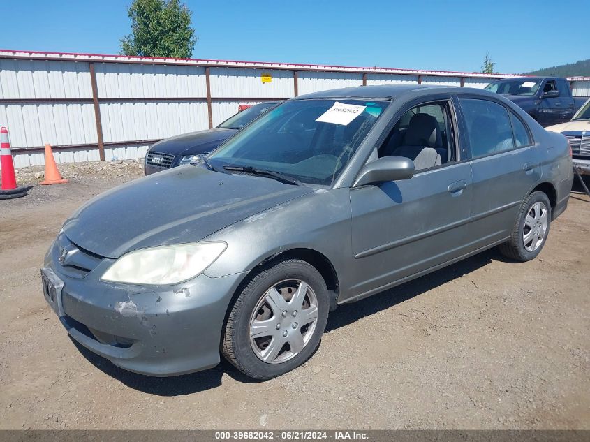 2004 Honda Civic Lx VIN: 2HGES16524H525069 Lot: 39682042