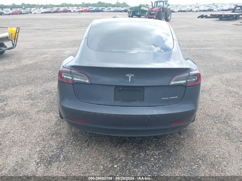 2022 Tesla Model 3 Long Range Dual Motor All-Wheel Drive VIN: 5YJ3E1EB7NF171139 Lot: 39682150