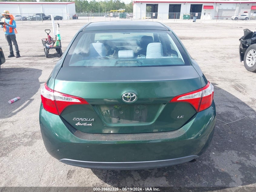 2016 Toyota Corolla L/Le/Le Pls/Prm/S/S Pls VIN: 2T1BURHE0GC626133 Lot: 39682326
