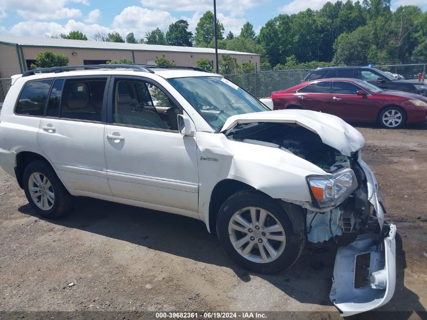 2006 Toyota Highlander Hybrid Limited V6 VIN: JTEEW21A460010090 Lot: 39682361