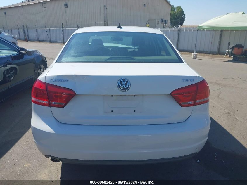 2013 Volkswagen Passat 2.0L Tdi Se VIN: 1VWBN7A35DC069943 Lot: 39682428