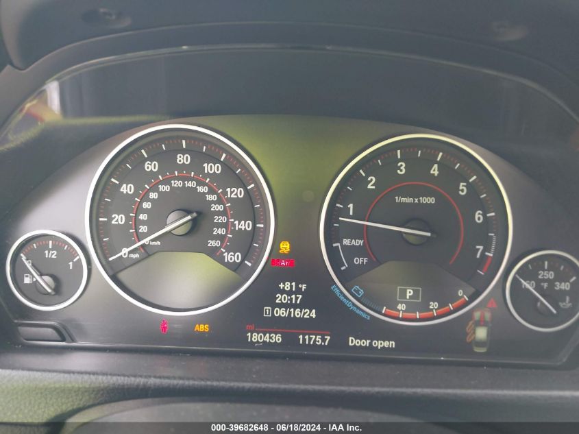 2014 BMW 328I VIN: WBA3A5C55EF604594 Lot: 39682648