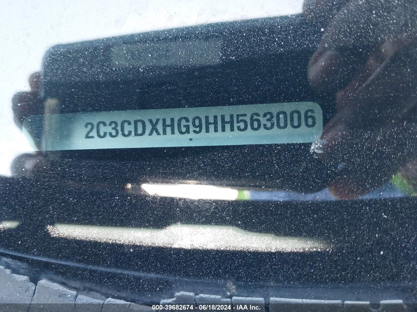 2017 Dodge Charger Sxt Rwd VIN: 2C3CDXHG9HH563006 Lot: 39682674