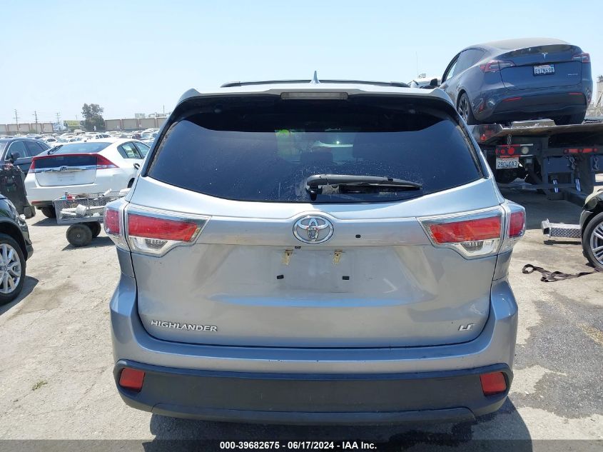 2016 Toyota Highlander Le Plus V6 VIN: 5TDZKRFH2GS164442 Lot: 39682675