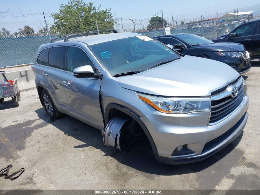 2016 Toyota Highlander Le Plus V6 VIN: 5TDZKRFH2GS164442 Lot: 39682675