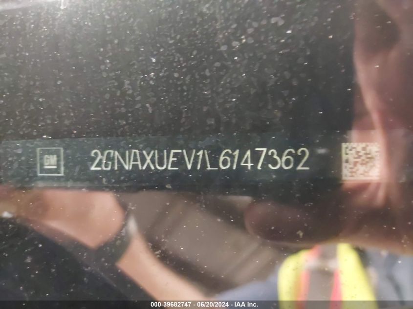 2020 Chevrolet Equinox Awd Lt 1.5L Turbo VIN: 2GNAXUEV1L6147362 Lot: 39682747