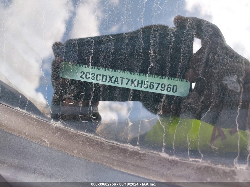 2019 Dodge Charger Police VIN: 2C3CDXAT7KH567960 Lot: 39682756