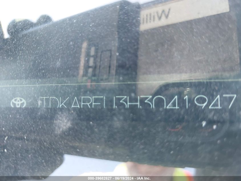 2017 Toyota Prius Two Eco VIN: JTDKARFU3H3041947 Lot: 39682827