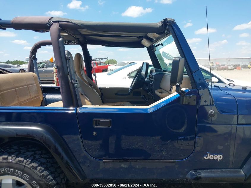 2000 Jeep Wrangler Se VIN: 1J4FA29P6YP765813 Lot: 39682858