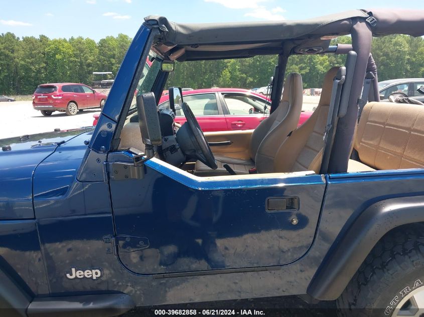 2000 Jeep Wrangler Se VIN: 1J4FA29P6YP765813 Lot: 39682858