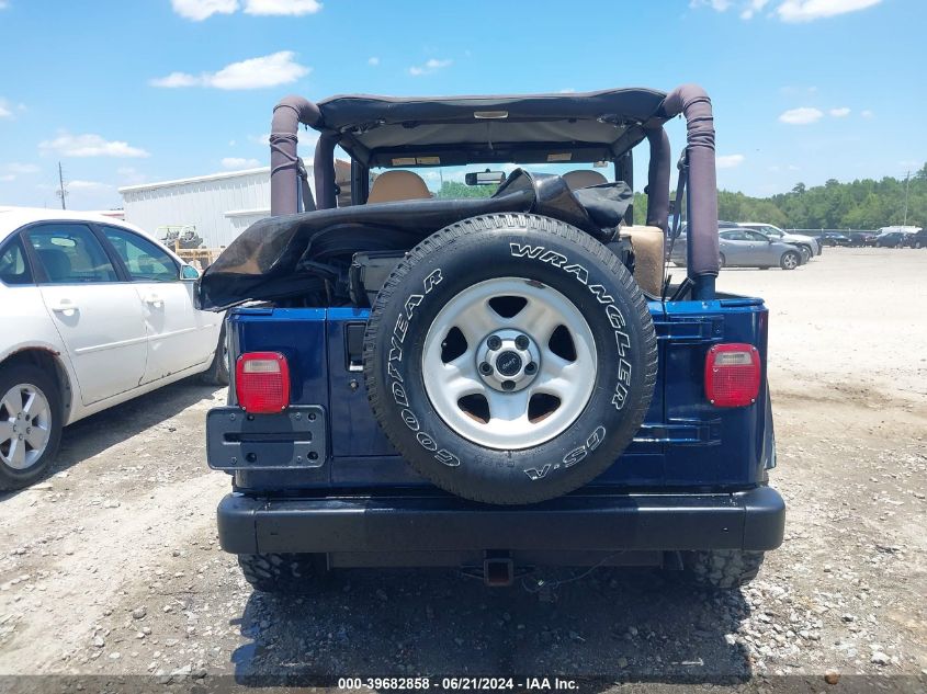 2000 Jeep Wrangler Se VIN: 1J4FA29P6YP765813 Lot: 39682858