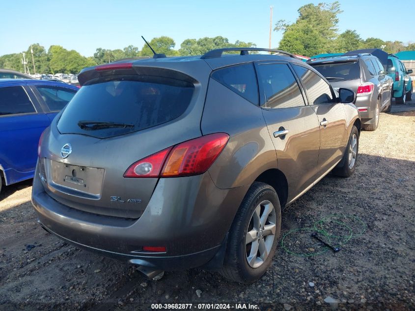 2009 Nissan Murano Sl VIN: JN8AZ18W49W144125 Lot: 39682877