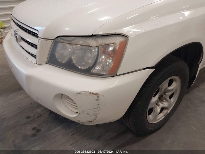 2001 Toyota Highlander VIN: JTEHD21A610001466 Lot: 39682903