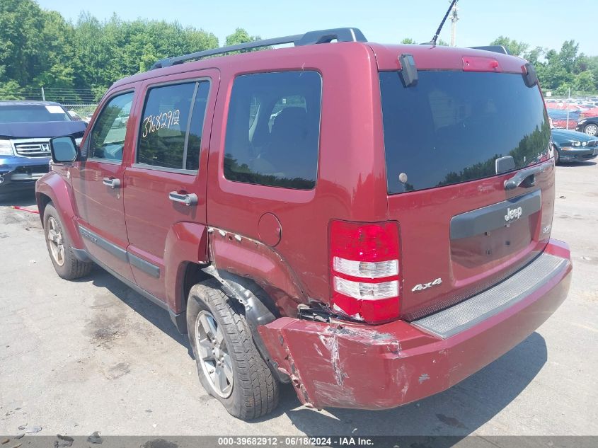 2008 Jeep Liberty Sport VIN: 1J8GN28K28W287926 Lot: 39682912