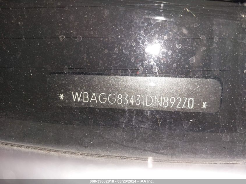 2001 BMW 740Ia VIN: WBAGG83431DN89270 Lot: 39682918