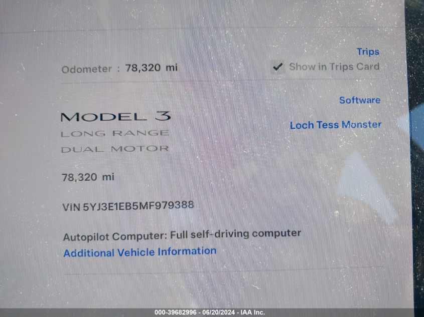 5YJ3E1EB5MF979388 2021 Tesla Model 3