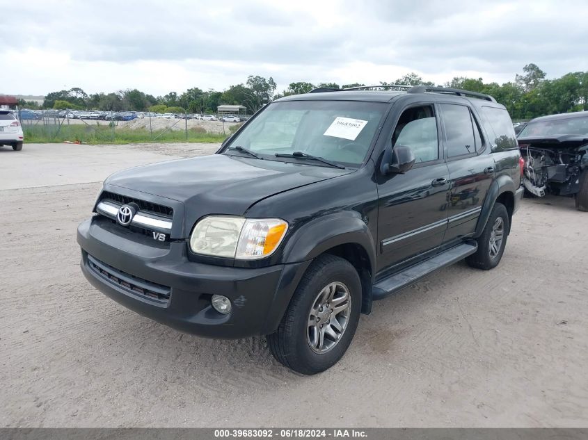 2006 Toyota Sequoia Sr5 V8 VIN: 5TDZT34AX6S267722 Lot: 39683092