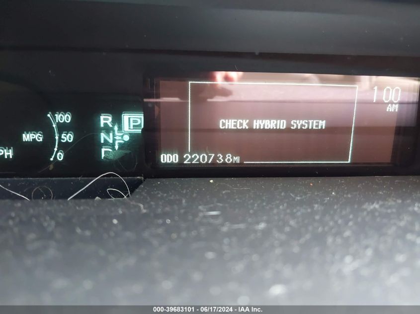 2011 Toyota Prius Two VIN: JTDKN3DU4B0256685 Lot: 39683101