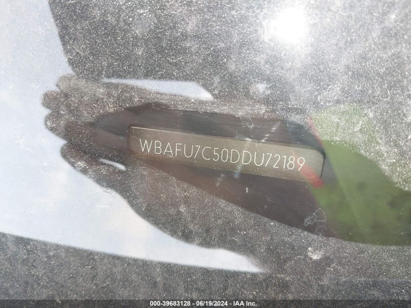 2013 BMW 535 Xi VIN: WBAFU7C50DDU72189 Lot: 39683128