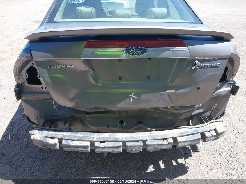 2010 Ford Fusion Hybrid VIN: 3FADP0L30AR126529 Lot: 39683150