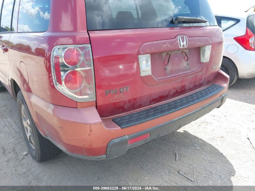 2006 Honda Pilot Ex-L VIN: 2HKYF18686H523147 Lot: 39683229